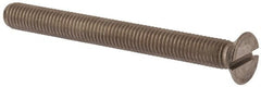 Value Collection - M10x1.50 Metric Coarse, 100mm OAL Slotted Drive Machine Screw - Flat Head, Grade 316 & A4 Stainless Steel, Uncoated, Without Washer - Exact Tooling
