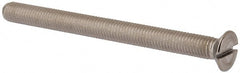 Value Collection - M10x1.50 Metric Coarse, 120mm OAL Slotted Drive Machine Screw - Flat Head, Grade 316 & A4 Stainless Steel, Uncoated, Without Washer - Exact Tooling