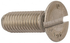 Value Collection - M12x1.75 Metric Coarse, 35mm OAL Slotted Drive Machine Screw - Flat Head, Grade 316 & A4 Stainless Steel, Uncoated, Without Washer - Exact Tooling