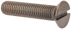 Value Collection - M12x1.75 Metric Coarse, 55mm OAL Slotted Drive Machine Screw - Flat Head, Grade 316 & A4 Stainless Steel, Uncoated, Without Washer - Exact Tooling