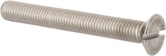 Value Collection - M12x1.75 Metric Coarse, 100mm OAL Slotted Drive Machine Screw - Flat Head, Grade 316 & A4 Stainless Steel, Uncoated, Without Washer - Exact Tooling