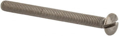 Value Collection - M3x0.50 Metric Coarse, 35mm OAL Slotted Drive Machine Screw - Oval Head, Grade 316 & A4 Stainless Steel, Uncoated, Without Washer - Exact Tooling