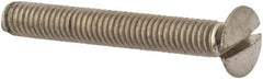 Value Collection - M4x0.70 Metric Coarse, 30mm OAL Slotted Drive Machine Screw - Oval Head, Grade 316 & A4 Stainless Steel, Uncoated, Without Washer - Exact Tooling
