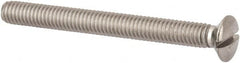 Value Collection - M4x0.70 Metric Coarse, 40mm OAL Slotted Drive Machine Screw - Oval Head, Grade 316 & A4 Stainless Steel, Uncoated, Without Washer - Exact Tooling