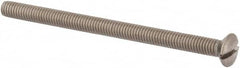 Value Collection - M4x0.70 Metric Coarse, 60mm OAL Slotted Drive Machine Screw - Oval Head, Grade 316 & A4 Stainless Steel, Uncoated, Without Washer - Exact Tooling