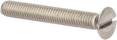 Value Collection - M5x0.80 Metric Coarse, 35mm OAL Slotted Drive Machine Screw - Oval Head, Grade 316 & A4 Stainless Steel, Uncoated, Without Washer - Exact Tooling