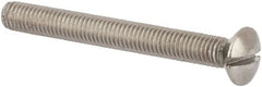 Value Collection - M5x0.80 Metric Coarse, 45mm OAL Slotted Drive Machine Screw - Oval Head, Grade 316 & A4 Stainless Steel, Uncoated, Without Washer - Exact Tooling