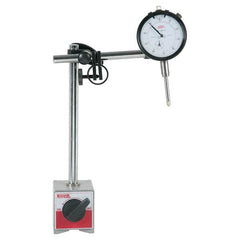 SPI - 0.001" Graduation, 0-100 Dial Reading, Dial Indicator & Base Kit - 63mm Base Length x 50mm Base Width x 55mm Base Height, 2-1/4" Dial Diam - Exact Tooling
