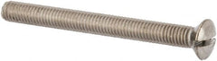Value Collection - M5x0.80 Metric Coarse, 50mm OAL Slotted Drive Machine Screw - Oval Head, Grade 316 & A4 Stainless Steel, Uncoated, Without Washer - Exact Tooling