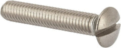 Value Collection - M6x1.00 Metric Coarse, 35mm OAL Slotted Drive Machine Screw - Oval Head, Grade 316 & A4 Stainless Steel, Uncoated, Without Washer - Exact Tooling