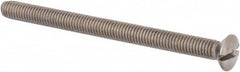 Value Collection - M6x1.00 Metric Coarse, 80mm OAL Slotted Drive Machine Screw - Oval Head, Grade 316 & A4 Stainless Steel, Uncoated, Without Washer - Exact Tooling