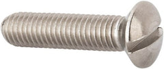 Value Collection - M8x1.25 Metric Coarse, 35mm OAL Slotted Drive Machine Screw - Oval Head, Grade 316 & A4 Stainless Steel, Uncoated, Without Washer - Exact Tooling