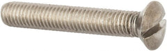 Value Collection - M8x1.25 Metric Coarse, 50mm OAL Slotted Drive Machine Screw - Oval Head, Grade 316 & A4 Stainless Steel, Uncoated, Without Washer - Exact Tooling