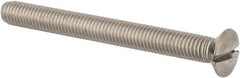 Value Collection - M8x1.25, 80mm OAL Slotted Drive Machine Screw - Oval Head, Grade 316 & A4 Stainless Steel, Uncoated, Without Washer - Exact Tooling