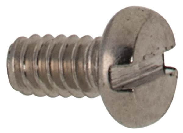 Value Collection - M1.6x0.35 Metric Coarse, 3mm Length Under Head Slotted Drive Machine Screw - Fillister Head, Grade 316 & A4 Stainless Steel, Uncoated, Without Washer - Exact Tooling