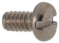 Value Collection - M1.6x0.35 Metric Coarse, 3mm Length Under Head Slotted Drive Machine Screw - Fillister Head, Grade 316 & A4 Stainless Steel, Uncoated, Without Washer - Exact Tooling