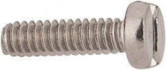 Value Collection - M1.6x0.35 Metric Coarse, 6mm Length Under Head Slotted Drive Machine Screw - Fillister Head, Grade 316 & A4 Stainless Steel, Uncoated, Without Washer - Exact Tooling