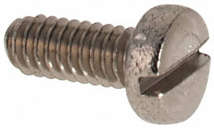 Value Collection - M2x0.40 Metric Coarse, 5mm Length Under Head Slotted Drive Machine Screw - Fillister Head, Grade 316 & A4 Stainless Steel, Uncoated, Without Washer - Exact Tooling