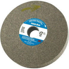 3M - 6" Diam, 0.37" Face Width, 1" Center Hole, Fine Grade, Silicon Carbide Deburring Wheel - Convolute, Density 8 Grade - Exact Tooling