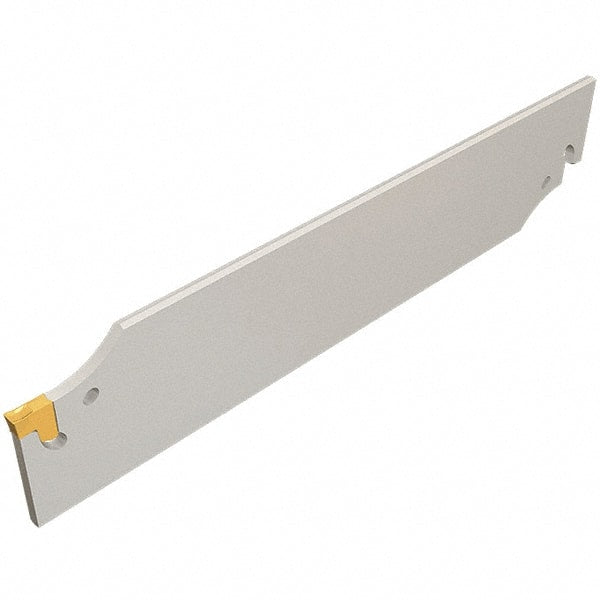 Iscar - 3/4" Blade Height, 2.5mm Blade Width, 86mm OAL, Neutral Cut, Single End Indexable Cut-Off Blade - TGFH Blade, Tang-Grip Series - Exact Tooling