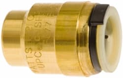 Watts - 3/4" Outside Diam, Lead Free Brass Push-to-Connect Tube End Stop - 250 Max psi, Tube Connection, EPDM O-Ring, Lead-Free - Exact Tooling