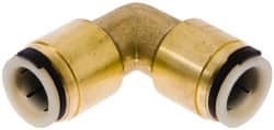 Watts - 1/2" Tube OD, Lead Free Brass Push-to-Connect Tube Union Elbow - Tube to Tube Connection, 250 Max psi, EPDM O-Ring - Exact Tooling