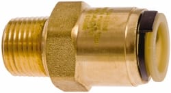 Watts - 3/4" Outside Diam, 3/4 NPT, Lead Free Brass Push-to-Connect Tube Male Connector - 250 Max psi, Tube to Tube Male Connection, EPDM O-Ring, Lead-Free - Exact Tooling