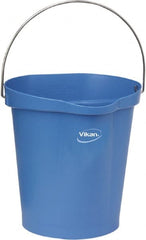 Vikan - 3 Gal, Polypropylene Round Blue Single Pail with Pour Spout - Handle Included - Exact Tooling