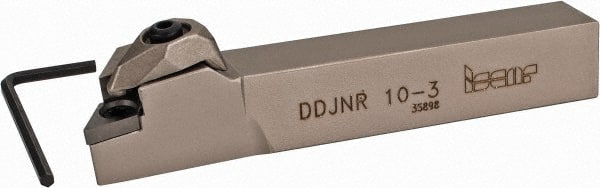 Iscar - DDJN, Right Hand Cut, 93° Lead Angle, 5/8" Shank Height x 5/8" Shank Width, Negative Rake Indexable Turning Toolholder - 4" OAL, DN..33. Insert Compatibility, Series Isoturn - Exact Tooling