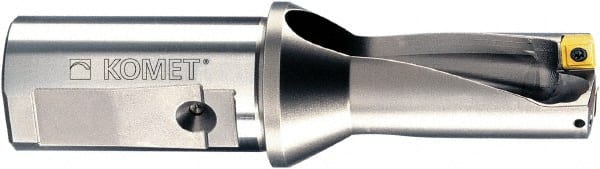 Komet - 76mm Max Drill Depth, 2xD, 37.5mm Diam, Indexable Insert Drill - 2 Inserts, 40mm Shank Diam, Straight Shank - Exact Tooling