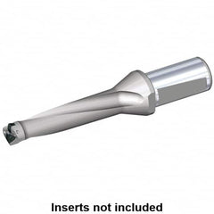 Kennametal - 88mm Max Drill Depth, 4xD, 22mm Diam, Indexable Insert Drill - 2 Inserts, 32mm Shank Diam, Whistle Notch Shank - Exact Tooling