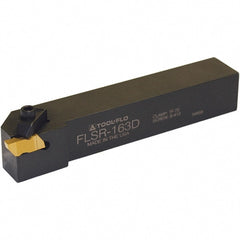 Tool-Flo - External Thread, Right Hand Cut, 1" Shank Width x 1" Shank Height Indexable Threading Toolholder - 5" OAL, FL 3R Insert Compatibility, FLS Toolholder, Series Flo-Lock - Exact Tooling