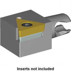 Kennametal - Right Hand Cut, Size KM12, TC.. Insert Compatiblity, Modular Turning & Profiling Cutting Unit Head - 8mm Ctr to Cutting Edge, 20mm Head Length, Series KM Micro - Exact Tooling