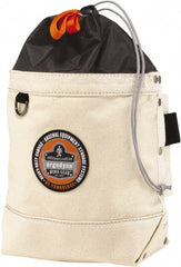 Ergodyne - 1 Pocket White Canvas Tool Bag - 9" Wide x 2" Deep x 12" High - Exact Tooling