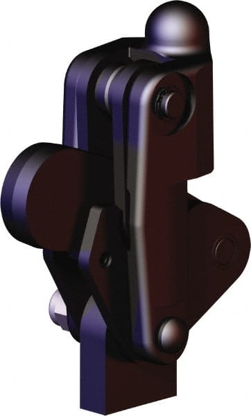 De-Sta-Co - 2,473 Lb Holding Capacity, Vertical Handle, Manual Hold Down Toggle Clamp - 200° Bar Opening, Weldable Base, Oxide Finish, Forged Alloy Steel - Exact Tooling