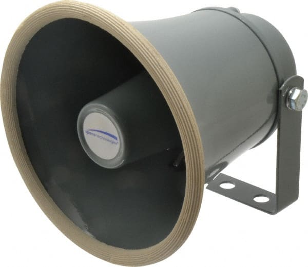 Speco - 15 Max Watt, 6 Inch Diameter, Round Aluminum Standard Horn and Speaker - Weather and Waterproof, 6 Inch Deep - Exact Tooling