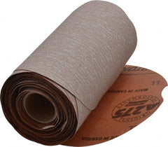 Norton - 5" Diam, 320 Grit Aluminum Oxide Adhesive PSA Disc - Very Fine Grade, Natural, B Weighted Backing, Flexible - Exact Tooling