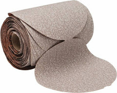 Norton - 5" Diam, 100 Grit Aluminum Oxide Adhesive PSA Disc - Medium Grade, Natural, B Weighted Backing, Flexible - Exact Tooling