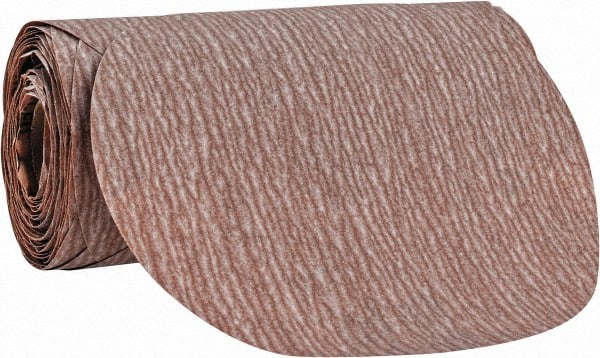 Norton - 6" Diam, 280 Grit Aluminum Oxide Adhesive PSA Disc - Very Fine Grade, Natural, B Weighted Backing, Flexible - Exact Tooling