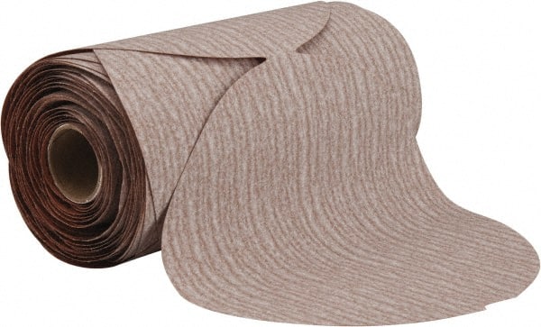 Norton - 6" Diam, 220 Grit Aluminum Oxide Adhesive PSA Disc - Fine Grade, Natural, B Weighted Backing, Flexible - Exact Tooling