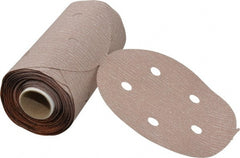 Norton - 5" Diam, 320 Grit Aluminum Oxide Adhesive PSA Disc - Very Fine Grade, Natural, B Weighted Backing, Flexible - Exact Tooling