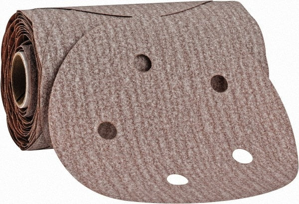 Norton - 5" Diam, 180 Grit Aluminum Oxide Adhesive PSA Disc - Fine Grade, Natural, B Weighted Backing, Flexible - Exact Tooling