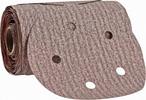 Norton - 5" Diam, 150 Grit Aluminum Oxide Adhesive PSA Disc - Medium Grade, Natural, B Weighted Backing, Flexible - Exact Tooling