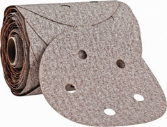 Norton - 5" Diam, 100 Grit Aluminum Oxide Adhesive PSA Disc - Medium Grade, Natural, B Weighted Backing, Flexible - Exact Tooling