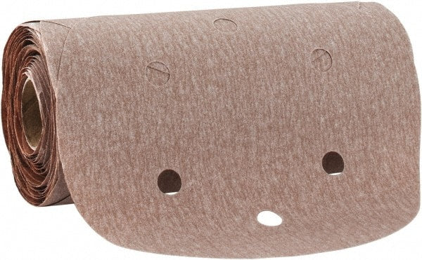 Norton - 6" Diam, 400 Grit Aluminum Oxide Adhesive PSA Disc - Super Fine Grade, Natural, B Weighted Backing, Flexible - Exact Tooling