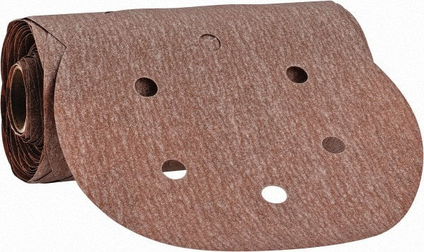Norton - 6" Diam, 320 Grit Aluminum Oxide Adhesive PSA Disc - Very Fine Grade, Natural, B Weighted Backing, Flexible - Exact Tooling