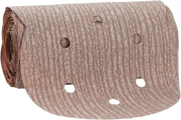 Norton - 6" Diam, 240 Grit Aluminum Oxide Adhesive PSA Disc - Very Fine Grade, Natural, B Weighted Backing, Flexible - Exact Tooling