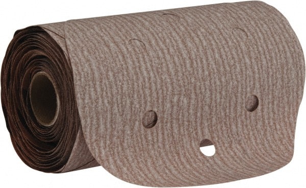 Norton - 6" Diam, 220 Grit Aluminum Oxide Adhesive PSA Disc - Fine Grade, Natural, B Weighted Backing, Flexible - Exact Tooling