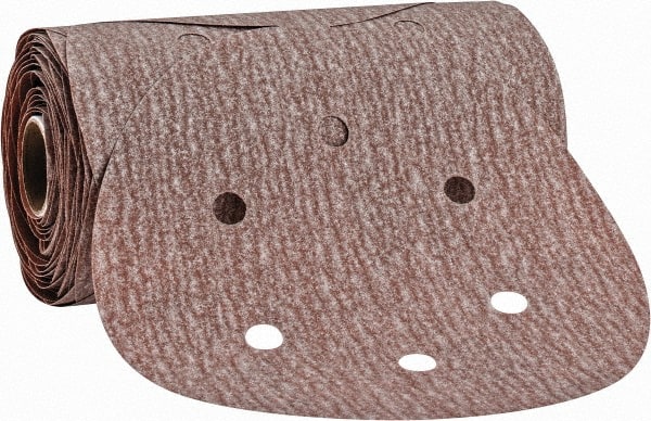 Norton - 6" Diam, 180 Grit Aluminum Oxide Adhesive PSA Disc - Fine Grade, Natural, B Weighted Backing, Flexible - Exact Tooling