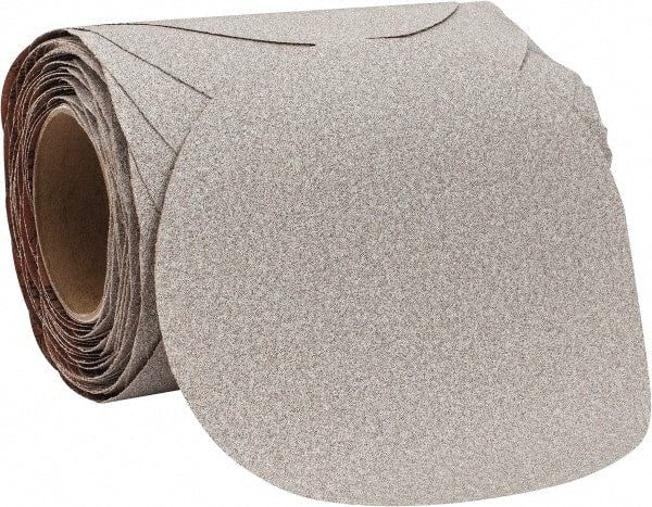 Norton - 8" Diam, 80 Grit Aluminum Oxide Adhesive PSA Disc - Coarse Grade, Natural, B Weighted Backing, Flexible - Exact Tooling